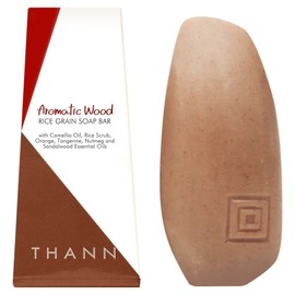 THANN Aromatic Wood Rice Grain Soap Bar Citrus Flavor, 100g, 1 Piece / THANN 아로마틱 우드 라이스 그레인 솝 바 시트러스향, 100g, 1개