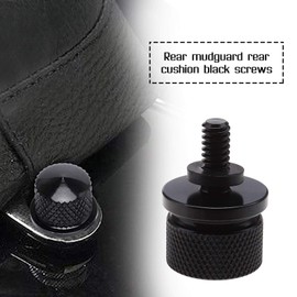 Motorcycle Seat Mounting Bolts Black Aluminum CNC Machined 6mm Thread Diameter Pack of 2