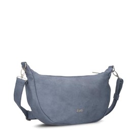 Zwei Mademoiselle.M M70 Women's Moon Bag 4 Litre Trendy Bag in Crescent Shape Versatile as Bum Bag Crossbody Bag Evening Bag Shoulder Bag, Nubuk-sky