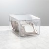 mDesign Plastic Stackable Bathroom Storage with Pull Out Bin Organizer