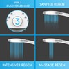 Bächlein Universal Shower Head with 3 Jet Types, Easy to
