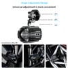 Motorcycle Auxiliary LED Light Driving Spotlights White/Amber Fog Lights with