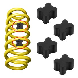 QKYS 4PCS Car Coil Spring Spacers,Universal Rubber Lift Blocks Coil Spring Booster Kit，Coil Spacers for 1" to 1.5" Coil Spring Lift，Automotive Accessories Body Lift Rubber Blocks for Most Cars