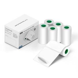 JADENS US Letter Size 8.5''×11'' Quick-Dry Folded Thermal Paper, 200 Sheets, Multipurpose Thermal Paper for Office, Contract:_2 inch Round Sticker Label