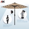ABCCANOPY Durable Solar Led Patio Umbrellas with 24LED Lights 7.5FT