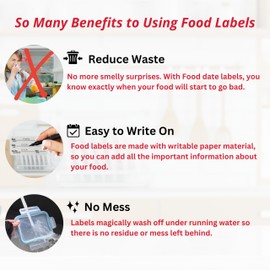 ATL Direct 2x1 Dissolvable Food Labels (500, Red) - Writeable Material, Easy Removal, Restaurant Supplies, Kitchen Labels