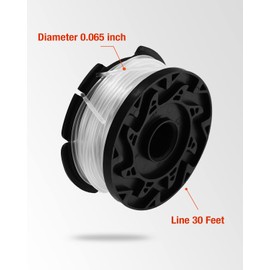 Pack of 14 Grass Trimmer Spool for Black Decker Grass Trimmer, A6481 A6485 Trimmer Line Spool for Black and Decker Grass Trimmer, Trimmer Spool AF100 (10 Replacement Spools + 2 Caps + 2 Springs)