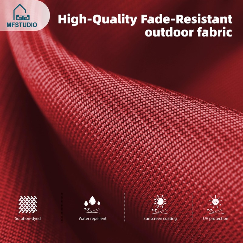 MFSTUDIO 13FT Double-Sided Outdoor Patio Umbrella, Large Rectangular Market Table