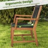 HAPPYGRILL Acacia Wood Rope Woven Patio Chairs Set, Outdoor Dining