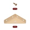 uxcell 4Pcs Angle Corner Brackets 66mm x 66mm, Cold Rolled