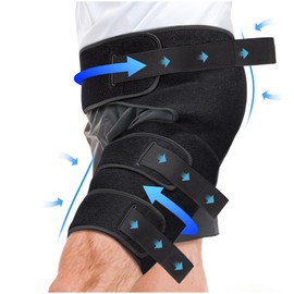 Hiball Adjustable Hip & Thigh Brace for Sciatica Pain Relief - Groin & Hamstring Medical Compression Sleeve Stabilizer for Men and Women, Buttock Support Wrap with Six Nylon Buckle Pressure Strips