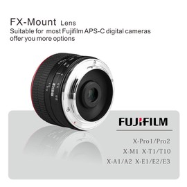 Meike 6.5mm f/2.0 Fisheye Lens for Fuji X-Mount Mirrorless Cameras
