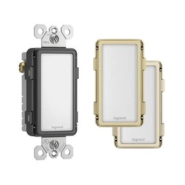 Legrand radiant NTLFULLTCCC6 Full Adjustable LED Night Light Outlet, For Hallways and Stairs, Optional Louver, Black/Light Almond/Ivory (1 Count)