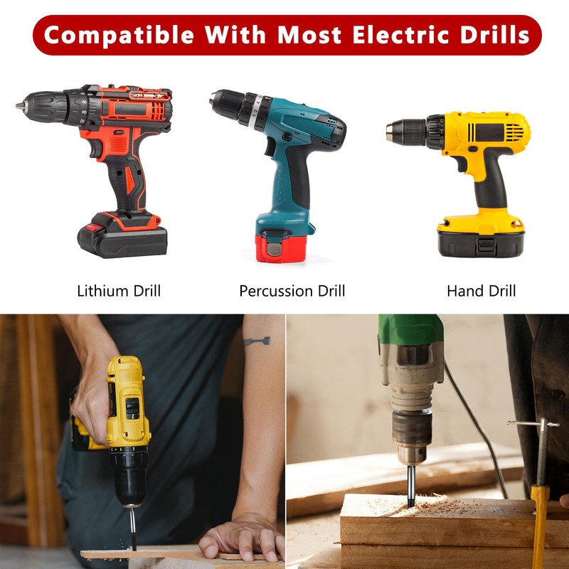 Set of 6 Professional Screw Extractor Set, Left Extractor Set,