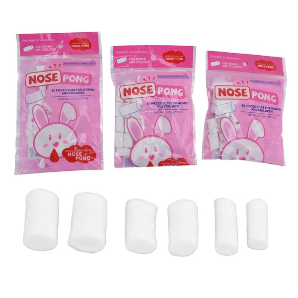 3 Bags of Nose Cotton Rolls Gauze Rolls Cotton Pads Bleeding Quick Stop Nose Plugs Rolled Cotton Ball