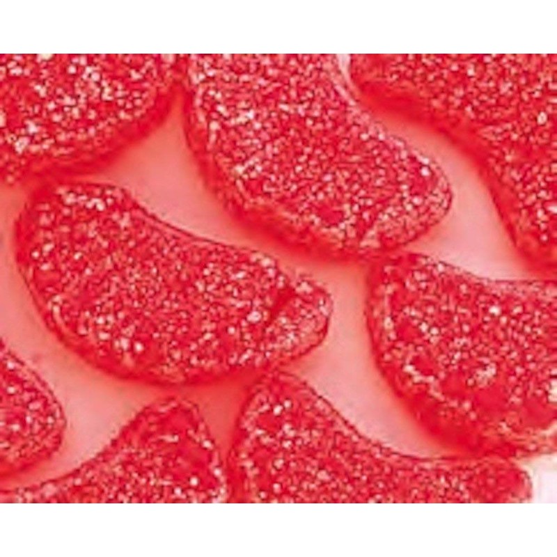Red Cherry Slice Wedges Candy 5LB Bag