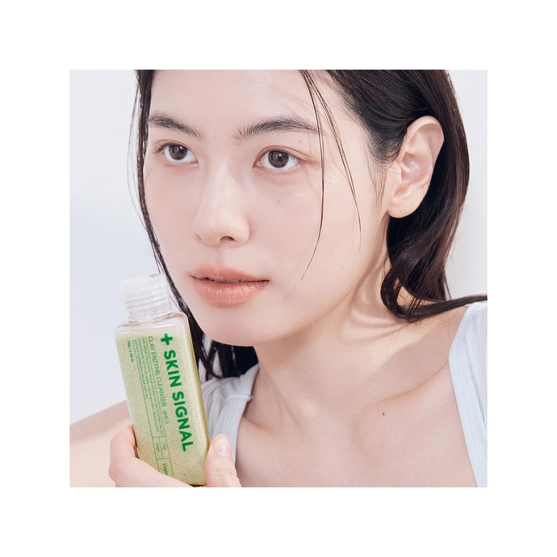 Skin Signal 스킨시그널 그린클레이 효소클렌저 (글루타치온,PHA) 좁쌀 안색 [팩브러쉬] Skin