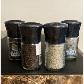 Celtic Light Grey Celtic Sea Salt & Black Peppercorn Grinder Set 3.9oz Factory Sealed