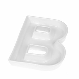 Coffeezone Ceramic Small Letter Dish & Plates for Candy/Nuts Ideas, Wedding Party Decor (Letter B)