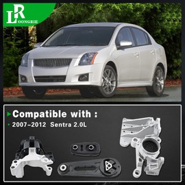 Engine Motor Transmission Mount Kit Compatible with Sentra 2007 2008 2009 2010 2011 2012 2.0L L4 Engine , Replace# A4345 11380-ET000 A4346 11220ET01A A4348 11210-ET01C A4318 11360ED000 MK163 Set of 4