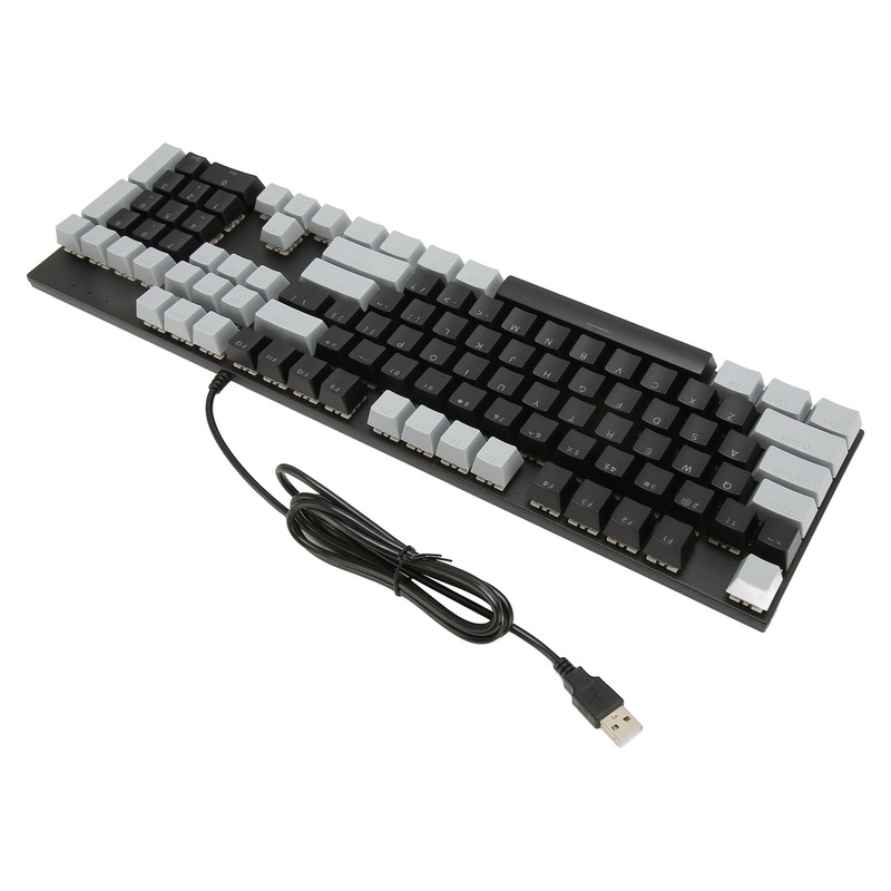 Full Size Mechanical Keyboard 104 Keys USB Wired Gaming Keyboard