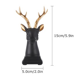 ABOOFAN Christmas Decorations Indoor Reindeer Head Ornaments for Xmas Table Decorations Centrepiece Deer Head Figure Home Decor
