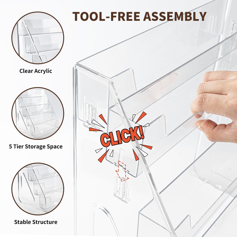 5-Tier Acrylic Cookie Display Stand Easy to Assemble Cookie Stands