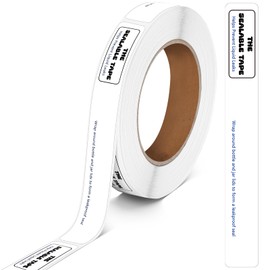 Pushglossy Pushglossy 1 Roll Sealable Tape 3/4 x 6 250 Labels Surface Waterproof Stop Liquid Leaks Tapes Wrapping Toiletries, Bottle, Jar Lids to Form Leakproof Seal for Transportation Shipping