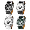 JewelryWe Men's Steampunk Leather Watch: Easy to Read Large Big