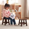 XDSTOOL Solid Wood Stool 10 inch Wooden Stool for Kids