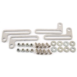 JEGS Aluminum Wire Loom Set | Fits Up To 9.5mm Spark Plug Wires | Polished and Ball Milled Finish | Includes Two Wire Looms and Mounting Hardware | Fits Small/Big Block Chevy & Small Block Ford