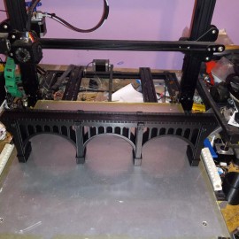 Spencer-3D N Scale Bridge Four Lane Custom Order 16 inch long, 5.5 inch wide version