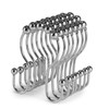 Goowin Shower Curtain Hooks, 12 Pcs Shower Curtain Rings, Stainless