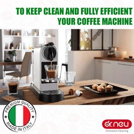 DR.Neu Italian Coffee Maker and Espresso Machine Cleaning Powder (Active Oxygen Detergent) - for use in Keurig, Nespresso, Hamilton Beach, etc. - Made in Italy- 1 Packet