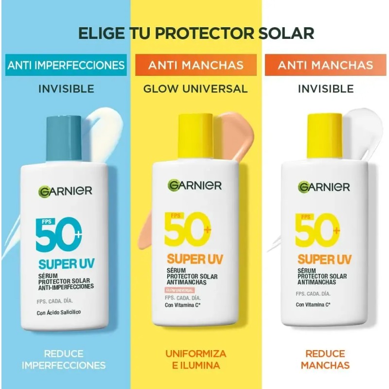 Garnier - Protector Solar Facial Garnier Super Uv Glow Fps50+