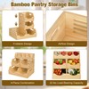 MTGSTOCL Upgraded 3 Tier Bamboo Pantry Storage Bins - Stackable