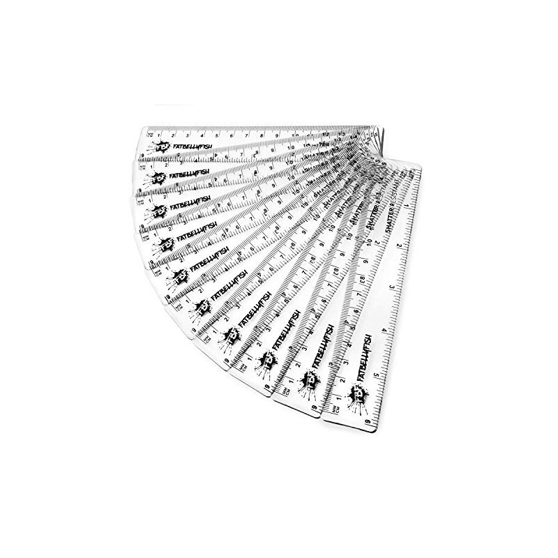 6 Inch / 15cm Transparent Rulers - Shatter Resistant -