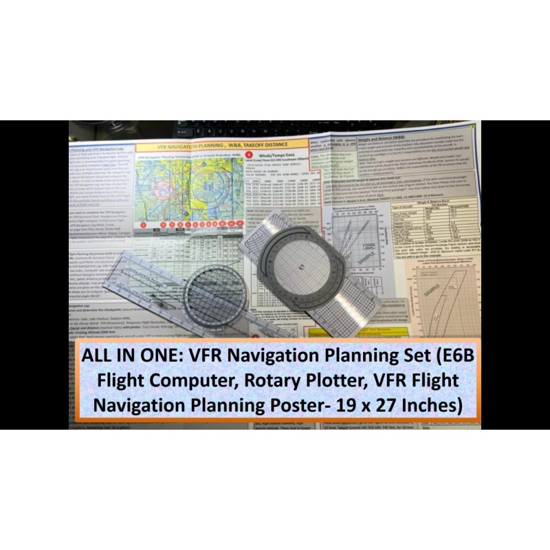 ALL IN ONE: VFR NAV Planning Set (E6B Flight Computer,