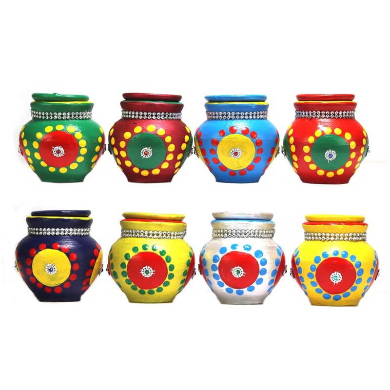 Ashirwad Mitti Kalash Soil Earthen Clay Terracotta Mud Mati for