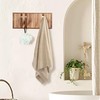KYIAANY Wall Coat Rack for Entryway: Rustic Wooden Folding 8