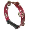 Kikutani Tambourine Aluminum 8 Inch (Diameter Approx 20cm) MM-6H Red