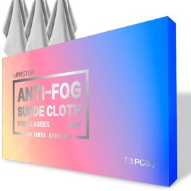 Vifirstew Dry Anti Fog Cloth, 3 Pack Antifogging Cloth for Eyeglasses, Screen, Goggles, Reusable and Portable Cleaning Cloth Lens Wipe for Coated Eyeglasses with Masks
