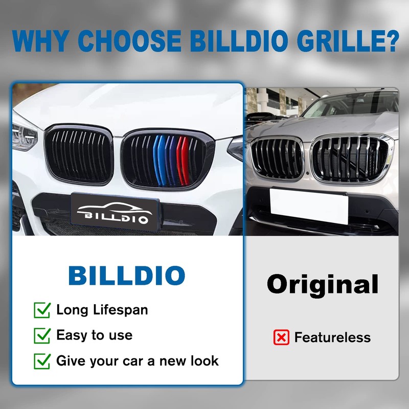 BILLDIO G01 G02 Color Grille， Front Bumper Kidney Grill Compatible