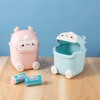 Plastic Trash can Creative Mini Desktop Trash can with lid