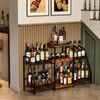 Hayexiha Liquor Cabinet with Fences, Wine Rack Freestanding Floor, 4