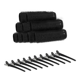 Premium Small Size Hair Rollers Set 20mm Self Grip Curlers for Short and Fine Hair, Includes 10 Rollers and 10 Clips, Ideal for DIY Styling and Salon Use No Heat Needed