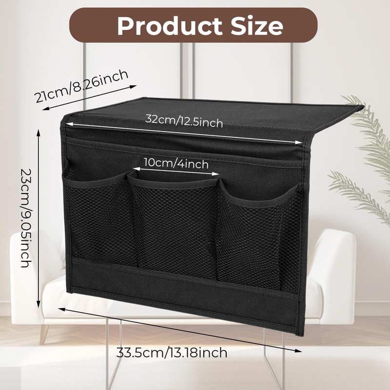 Andibro Bedside Storage Organizer with 4 Pockets, Oxford Cloth Bedside