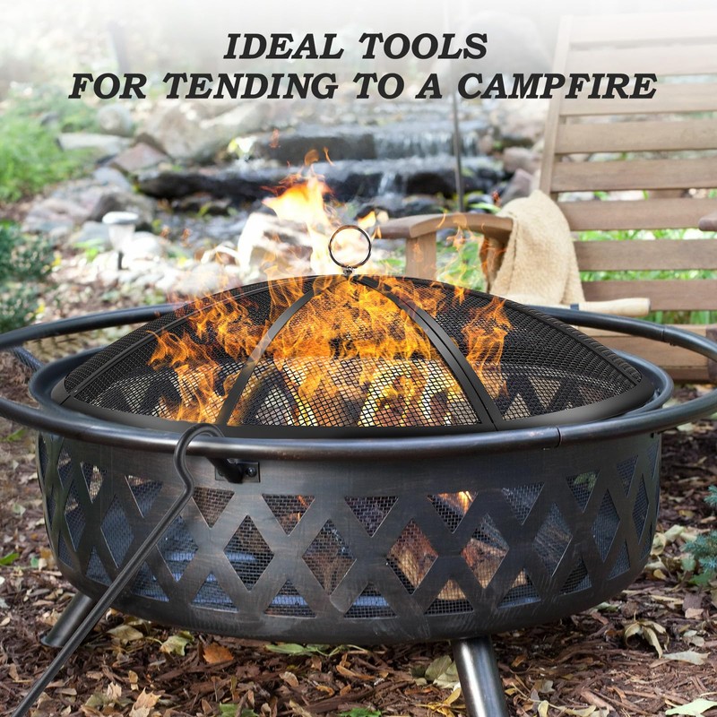 Fire Pit Spark Screen, 27 Inch Diameter Fire Pit Screen