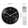 Ziprote Radio-Controlled Wall Clock, Radio-Controlled Wall Clock with Temperature Display