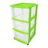 HOMZ 2-Pack Drawer Tower, 3-Tier Clear Plastic Storage Organizer Cart,